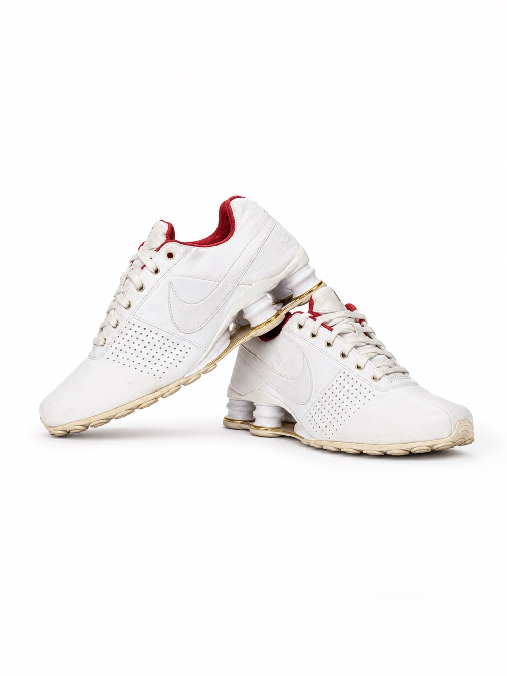 White and Red Women's Athletic Sneakers Size 7